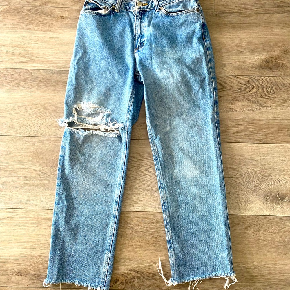 Custom distressed vintage Ralph Lauren jeans.